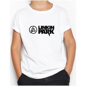 Resim Linkin Park Logo And Text Beyaz Çocuk Tişört Beyaz 