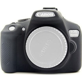 Resim Sanger 1300D Canon Fotoğraf Makinesi Silikon Kılıf Siyah 