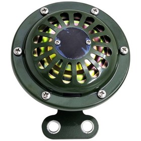 Resim Mufunye 24v 110db Elektrikli Korna Yuvarlak Hoparlör Herhangi Bir 24v Araç Kamyon Tren Yat İçin Su Geçirmez 