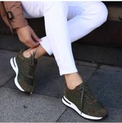 Resim Saillaker’s Sail Lakers - Haki Süet Bağcıklı Erkek Sneaker 