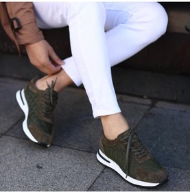 Resim Saillaker’s Sail Lakers - Haki Süet Bağcıklı Erkek Sneaker 