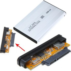 Resim Wozlo 2.5 USB Sata HDD SSD Harddisk Kutusu Aliminyum Gövde Harici HDD Kutu - Gri 
