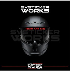 Resim Ride Or Die Sticker Kask Vizör Sticker Tüm Kasklar Uyumlu 1 Adet Kırmızı 