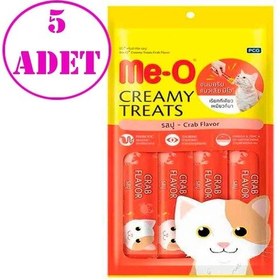 Resim Me-O Creamy Yengeç ve Ton Balıklı Sıvı Kedi Ödülü 5'li 4 x 15 G 