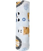 Resim Müslin Örtü Tekli 100x100 Minicik Safari Dostları 