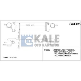 Resim Kale Turbo Radyatörü 344915 Focus-ııı Cmax Kuga Transit Connect 13- 1.6 Sıgma Gdtı 1 KNO-KALE-344915 