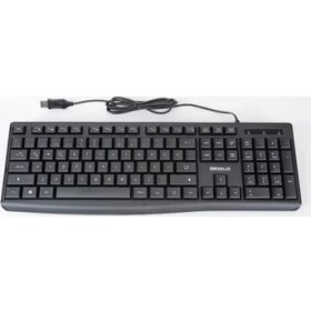 Resim Wozlo WZ-803 Yumuşak Tuşlu USB Klavye - Siyah - Fiber Doku 