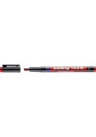 Resim Kırmızı Edding 143b Asetat Kalemi 1-3 MM 10 Lu Kutu Kırmızı 