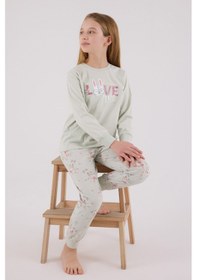 Resim Rolypoly Kız Çocuk Yeşil Pijama Takımı Yeşil 