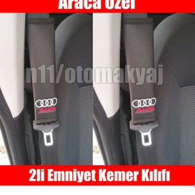 Resim Audi Oto Koltuk Deri Kemer Kılıfı 