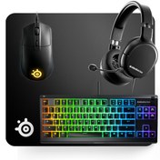 Resim SteelSeries Glow Up Bundle Kablolu Klavye Mouse Kulaklık Mouse Pad Oyuncu Seti Steelseries