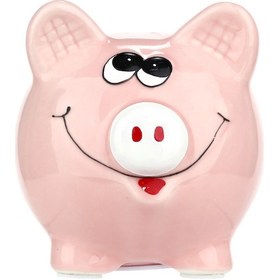 Resim Mufunye Seramik Kafaşlı Domuz Para Kutusu - 4 Renk Seçeneği - Ev Dekorasyonu - Çocuklar İçin Tasarlandı - Hediye Önerisi 