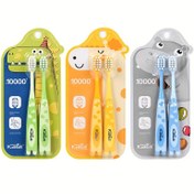 Resim 2 set, çocuk diş fırçası, çizgi film diş fırçası, İsviçre sağlığı diş fırçası, şeker meyve rengi, yüksek yoğunluklu orta polar, antibakteriyel çocuk diş fırçası, Japonik tarzı kontrast renk yumuşak kıllar, kutulu ev tipi çocuk diş fırçası 