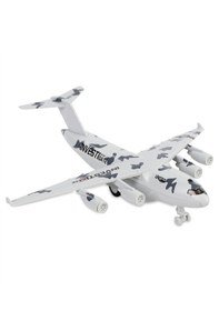 Resim Diecast Metal Askeri Kargo Uçağı Gri Sesli Işıklı 