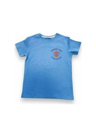 Resim Çikoby Erkek Çocuk Pamuklu Summer Yazılı Tshirt-14593 Mavi 