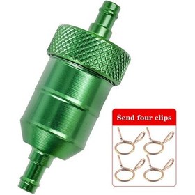 Resim Elmpaly Yeşil 8mm Cnc Alüminyum Motor Yakıt Filtresi 50 250cc Motorlar İçin Yüksek Performans 