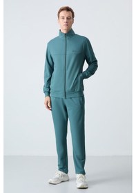 Resim Tommy Life Orman Yeşili Pamuklu Kalın Yumuşak Dokulu Comfort Fit Basic Erkek Eşofman Takım - 85260 Yeşil 