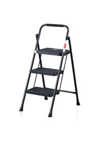 Resim Perilla 51403 Stepla Geniş 3 Basamaklı Katlanır Merdiven Eurotower Siyah 