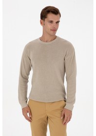 Resim U.S. Polo Assn. Erkek Comfort Fit Bisiklet Yaka Taş Melanj Basic Kazak 50313679-VR225 