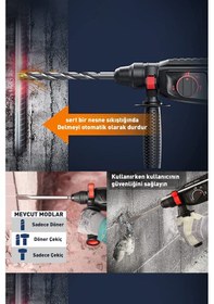 Resim Assur ASR522 850 W Darbeli Kırıcı Delici Hilti Siyah 
