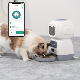 Resim Eif Otomatik Pet Besleyici, 3.5L Otomatik Pet Besleyici Akıllı Yiyecek Dağıtıcısı Kedi ve Köpekler için, Görünür Yiyecek Konteyneri 