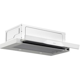 Resim Ferre Beyaz Cam 60 cm D037 Sürgülü Rocker Aspiratör (Ferre.1236640) 
