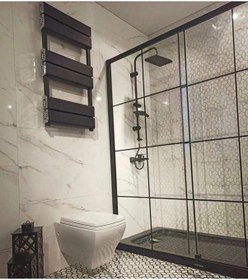 Resim Makedonya Siyah Mix Banyo Duş Bataryası Robot Yağmurlama Duş Seti 2 İn 1 Set Siyah 
