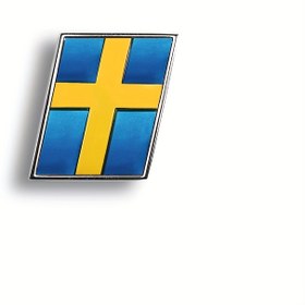Resim Volvo Kuyruk Kapak Rozeti - Mavi ve Sarı İsveç Bayrağı Tasarımlı Çinko Alaşım Metal Emblemi, Volvo XC60 XC90 S9040 V60 Modelleri İçin Uygun, Dayanıklı Araç Dış Aksesuarı, Ulusal Gurur Tasarımı 