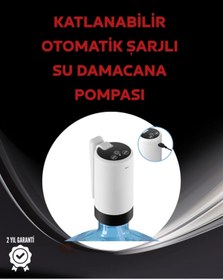 Resim shopwave Damacana Üstü Akıllı Su Pompası | 3 Damacana Kullanım | 4W Güç | Micro USB Şarjlı | Katlanabilir & T 
