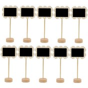 Resim Suntek Adet Kara Tahta Ahşap Mini Burcu Not Yer Kartları Memo Siyah 