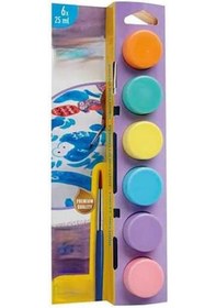 Resim Mey İthalat Pastel Suluboya Süper Yıkanabilir Fırçalı 6x25ml 6'lı Set Mavi 