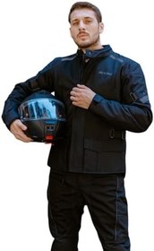 Resim Scudo Vivaldi 4 Mevsim Erkek Motosiklet Ceketi Siyah 