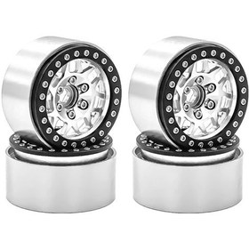Resim Neevoyu 1/10 Ölçekli Rc Tırmanma Araçları İçin 4 Adet 1.9" Alüminyum Jant Gümüş Renk 