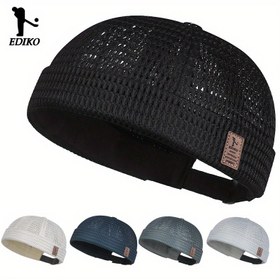 Resim Bir Erkek Bahar ve Yaz Hafif Nefes Alabilen Büyük Ağlı Şapka, Güneş Koruması İçin Bir Kavun Şeklinde Şapka, Spor ve Balıkçılık İçin Uygun, Üst Yok, Tavşan Burunlu Şapka Gibi Görünüyor. 