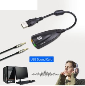 Resim Derwell Yeni 2023 Kablolu Usb Ses Kartı 5hv2 Sound Tak Kullan Kulaklık Mikrofon Çıkışı Harici Ses Kartı 