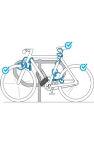 Resim Btwin B'TWIN Bisiklet Kilidi - Anahtarlı, Gri 