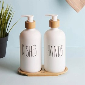 Resim Perotti Lotion 2’li Mutfak Sıvı Sabunluk Seti - Beyaz - 500 ml 