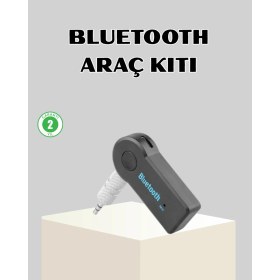 Resim Pileli Store Bluetooth Araç Kiti Aux Mp3 Çalar Kablosuz Eller Serbest Cihaz 