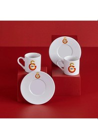 Resim Lisanslı Galatasaray 2 Kişilik Porselen Türk Kahvesi Fincan Takımı 001 