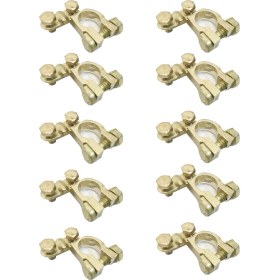 Resim Replax Akü Kesme Gerçek Kutup Başı (+) (-) 10 Lu Set Pirinç 