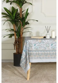 Resim Elart Poem Masa Örtüsü Digital Baskılı 160x220 Cm Mavi Mavi 