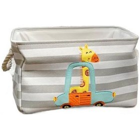 Resim Çamaşır Sepeti Sevimli Dinozor Katlanabilir Oyuncak Depolama Kovası Piknik Kirli Kıyafetler Sepet Kutusu Tuval Karikatür Hayvan Depolama Sepetleri Gri 