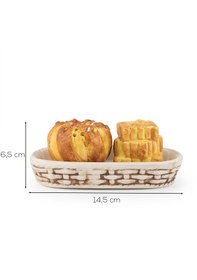 Resim Porsima Mıo-038-1 Kuru Pasta Motifli 2li Standlı Tuzluk Biberlik Seti Çok Renkli 