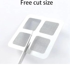 Resim Gider Süzgeci, Yapışkanlı Tül Filtre, 10'lu Paket, Saç ve Atık Önleyici 