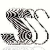 Resim 6/12 adet Paslanmaz Çelik S Şeklinde Kancalar, Ağır Metal Kancalar, Mutfak, Banyo, Yatak Odası ve Ofis için Kancalar, Mutfak, Ofis, Banyo ve Yatak Odası için S Kancalı Donanım Bağlantı Elemanları 