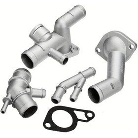 Resim Xuweiwei 4 Parça Alüminyum Cam Suyu Soğutucu Flanş Takımı Vw Mk4 Golf Jetta Glı Gtı Tt 