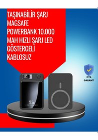 Resim Alüminyum Alaşımlı, 20w Pd Hızlı Şarj Ve Manyetik Kablosuz Powerbank 