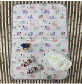 Resim meditroia Bebek Alt Açma Minderi Bakım Pedi Örtüsü Sıvı Geçirmez Beyaz - Gri 