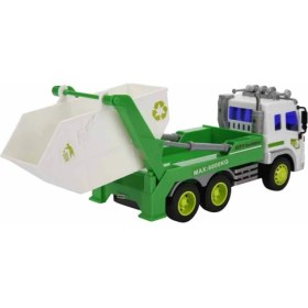 Resim Maxx Wheels 1:16 Maxx Wheels Sesli ve Işıklı Geri Dönüşüm Kamyonları - Salıncaklı Kamyon 