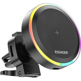 Resim Cbtx Global Essager 15w Manyetik Kablosuz Araç Şarj Cihazı Telefon Şarj Tutucu İphone 13/12 Serisi İçin Rgb Işık İle 